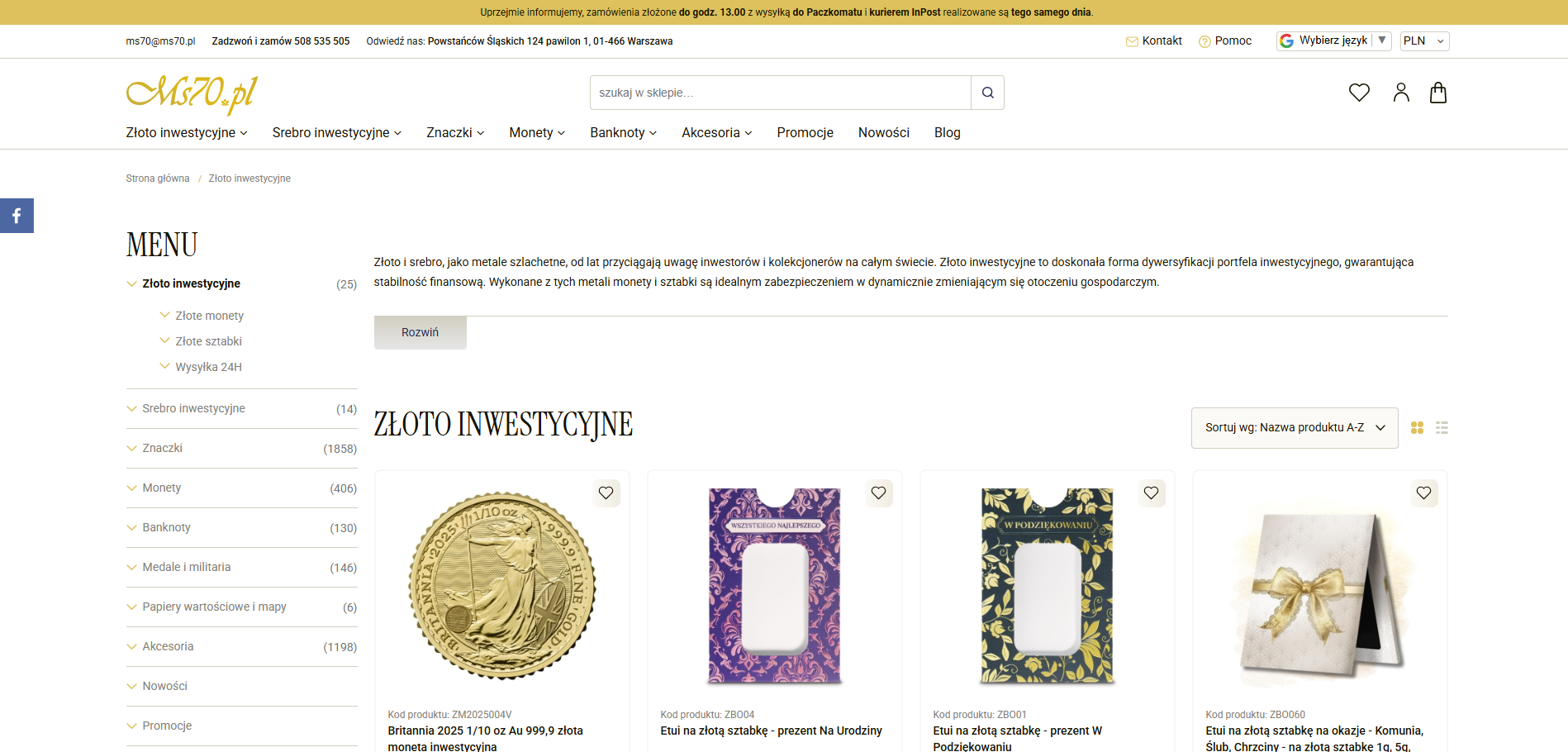 Złoto inwestycyjne – dlaczego wciąż uznawane jest za najbezpieczniejszą lokatę kapitału?