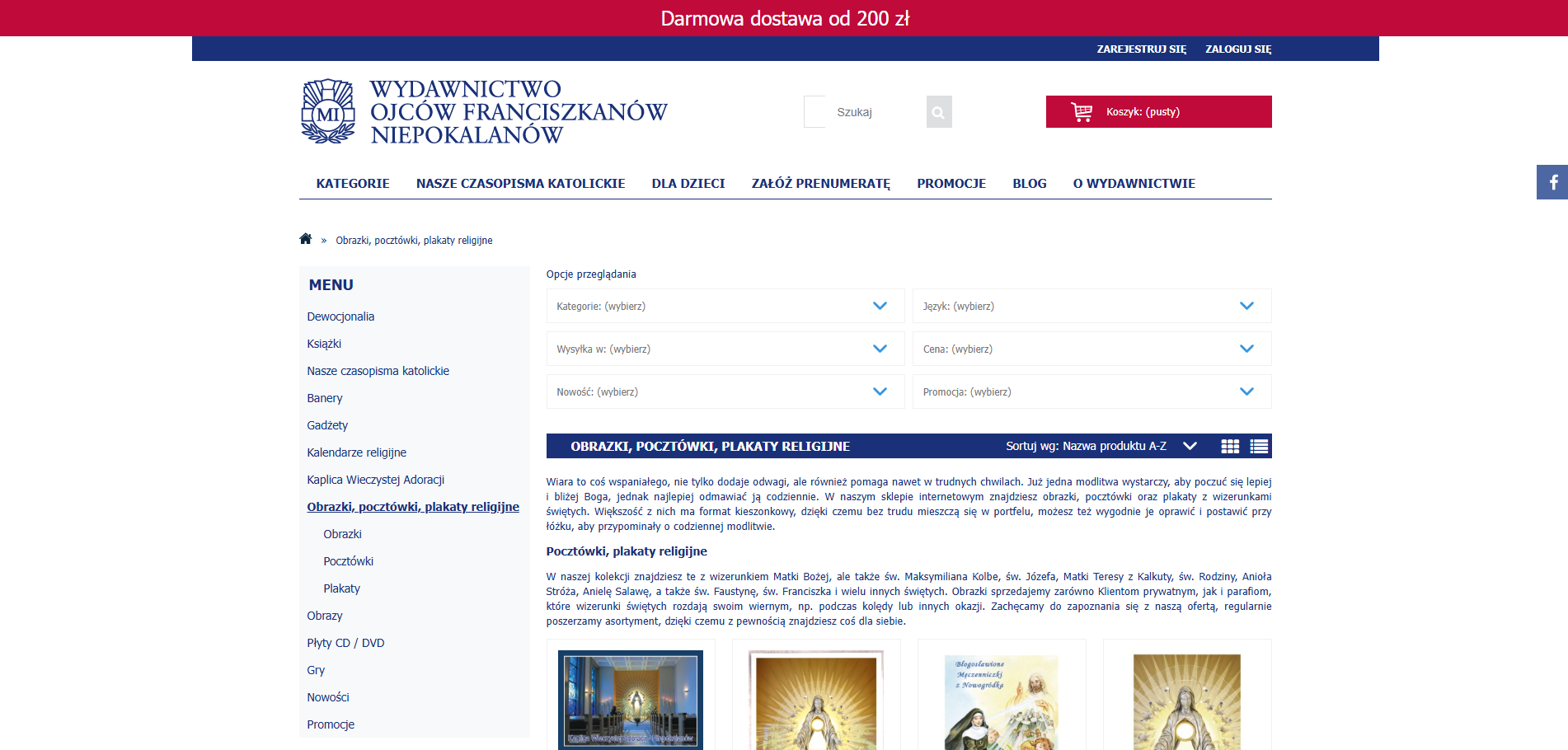 Obrazki religijne jako pamiątka sakramentów