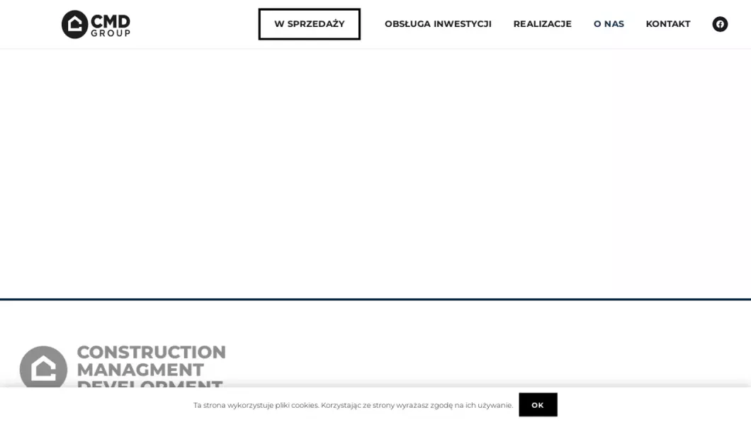Zrzut ekranu strony internetowej firmy CMD GROUP