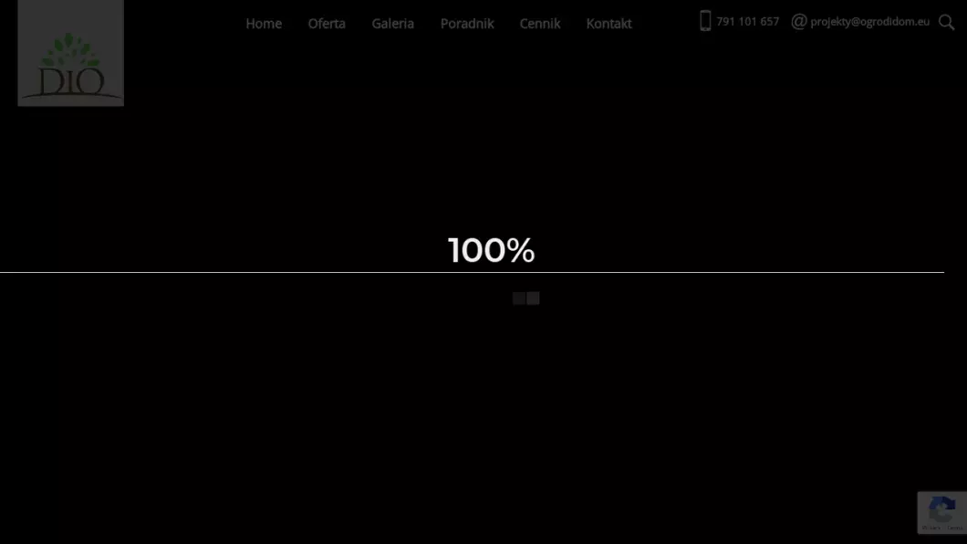 Zrzut ekranu strony internetowej firmy Ogrody Arto
