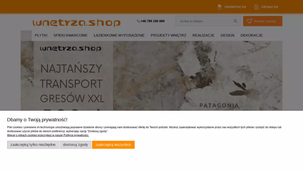 Zrzut ekranu strony internetowej firmy Wyposażenie łazienek - Wnetrza Shop