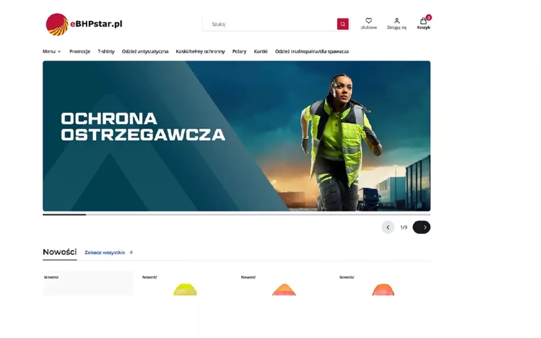 Zrzut ekranu strony internetowej firmy eBHPstar.pl