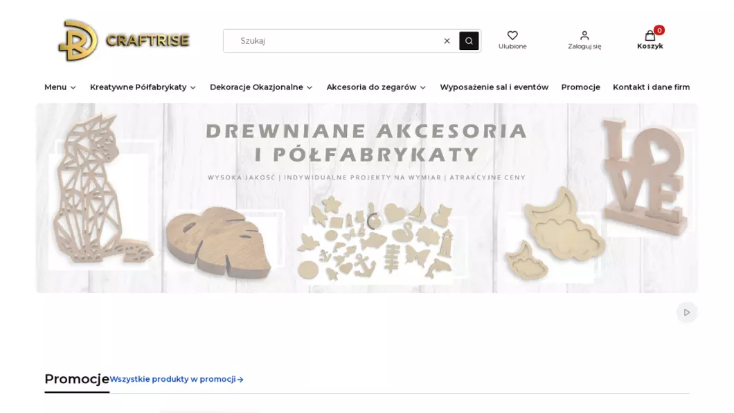 Zrzut ekranu strony internetowej firmy Craftrise